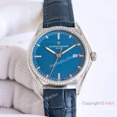 Swiss Copy Vacheron Constantin Geneve Fiftysix TWF 1326 Blue Dial Steel Watches